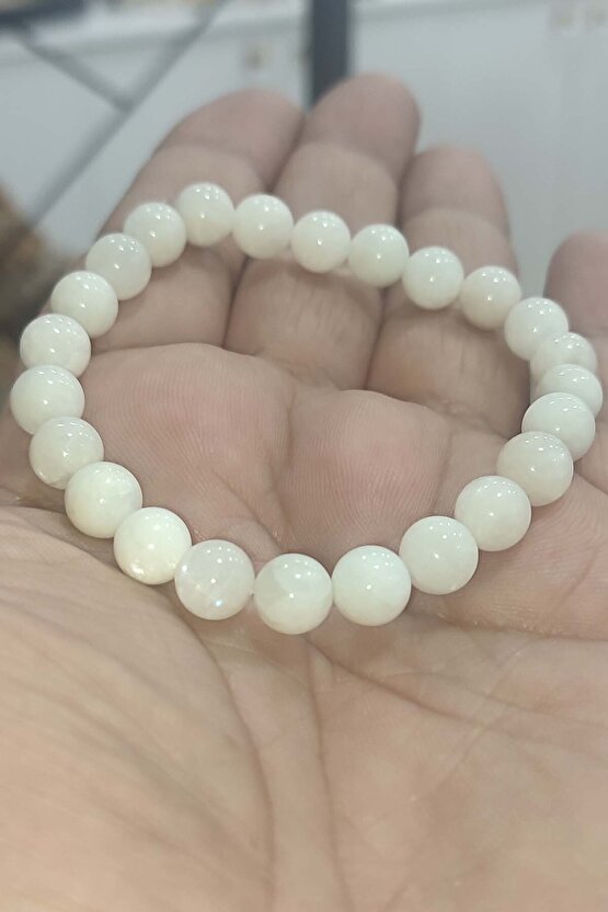 Ay Taşı 8 Mm Natural Bileklik