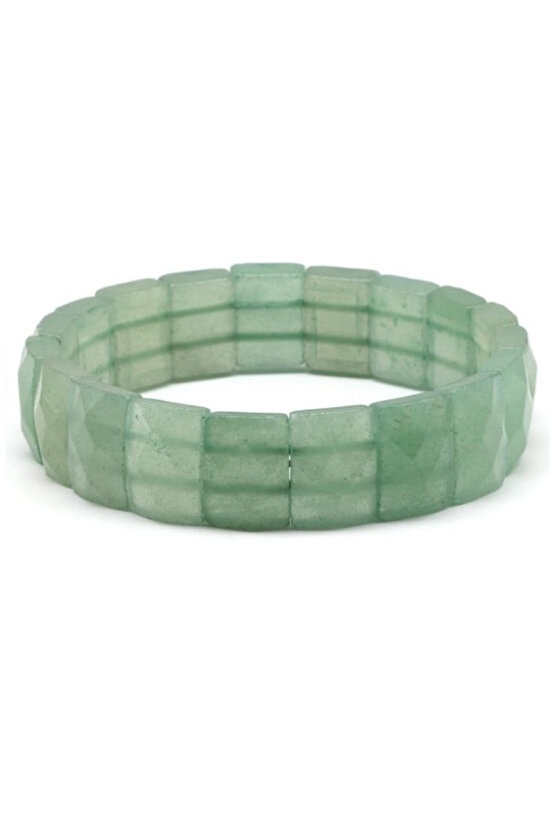 Gerçek Aventurin Taşı Doğal Taş Roleks Bileklik 18 Cm