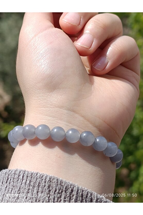 Gri Kuvars Doğaltaş Kadın ve Erkek Bileklik