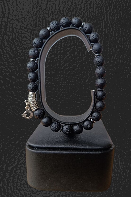 Rahat uyku için şifalı howlit taşı havlit 100%100 doğal taş -elastik ipli