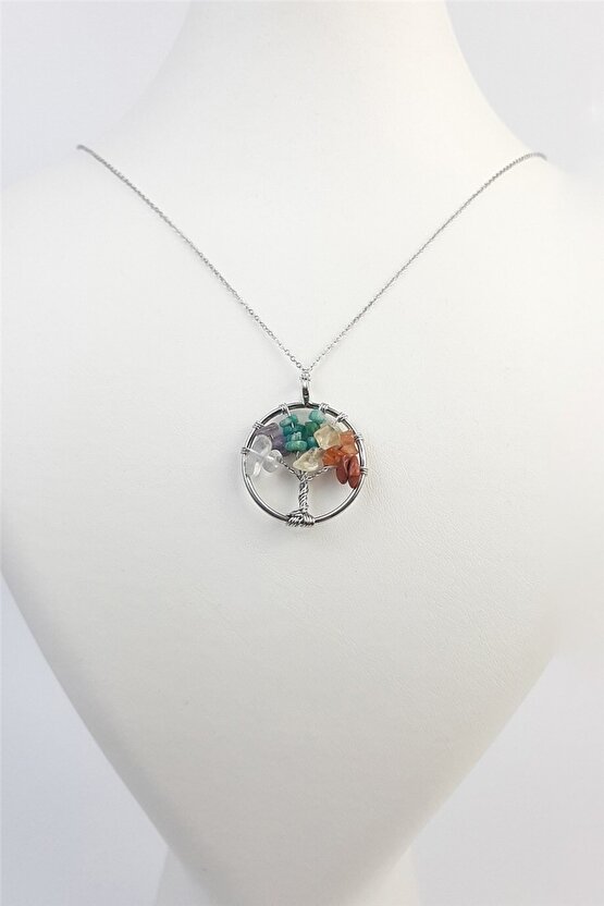 Hayat Ağacı Çakra Doğal Taş Kolye Helsinki