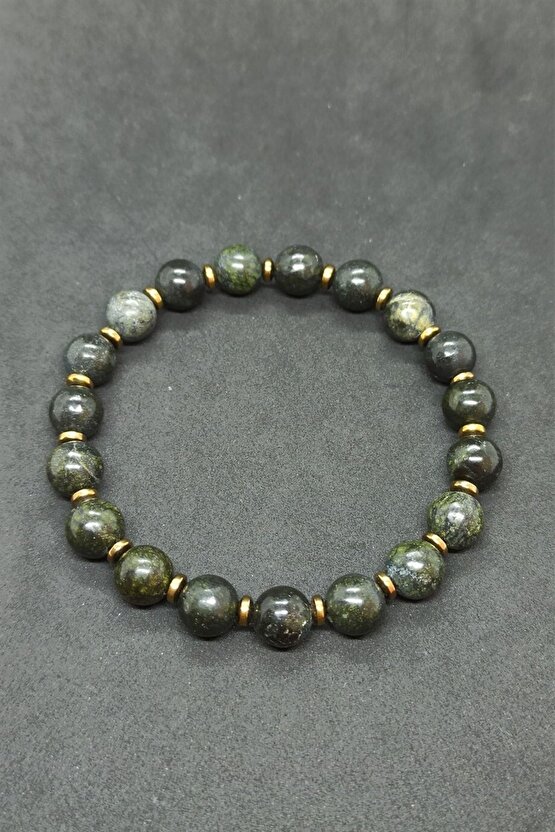 Yılan Taşı(serpantin) Hematit Doğal Taş Kadın Bileklik Rio