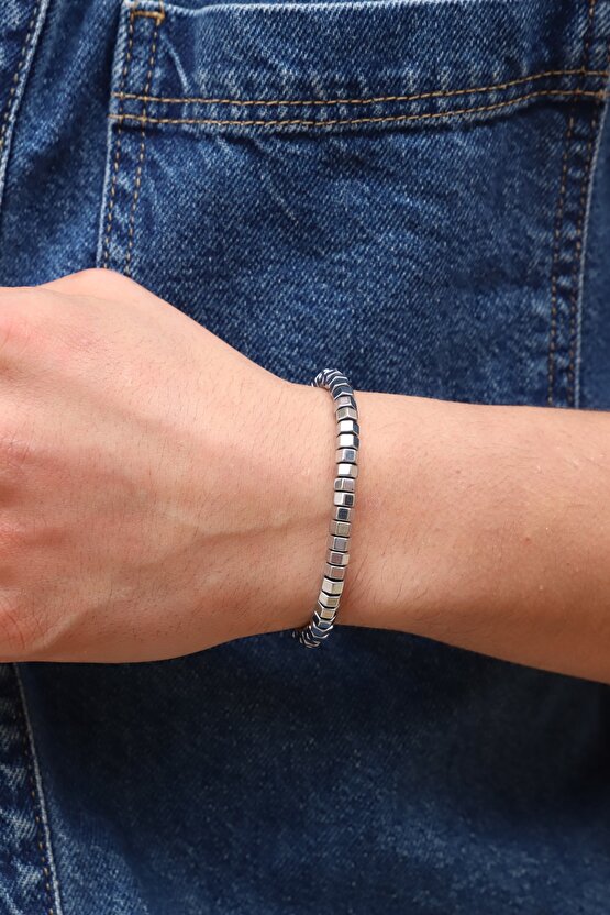 Hematit Doğal Taşlı Bileklik