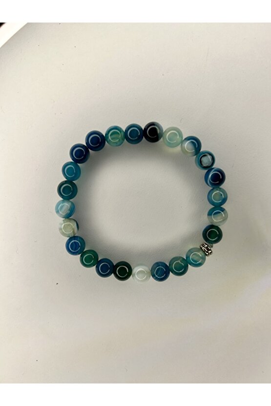 Mavi Akik Doğal Taş Bileklik