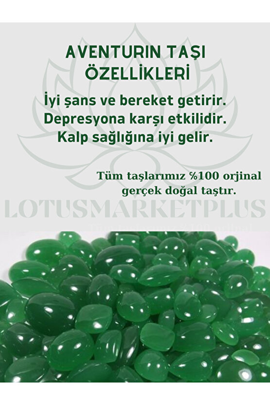 Aventurin Kırıktaş Şekilli Kalpli Doğaltaş Kolye