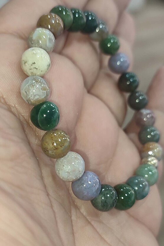 Hint Akik 8 mm Natural Doğaltaş Bileklik