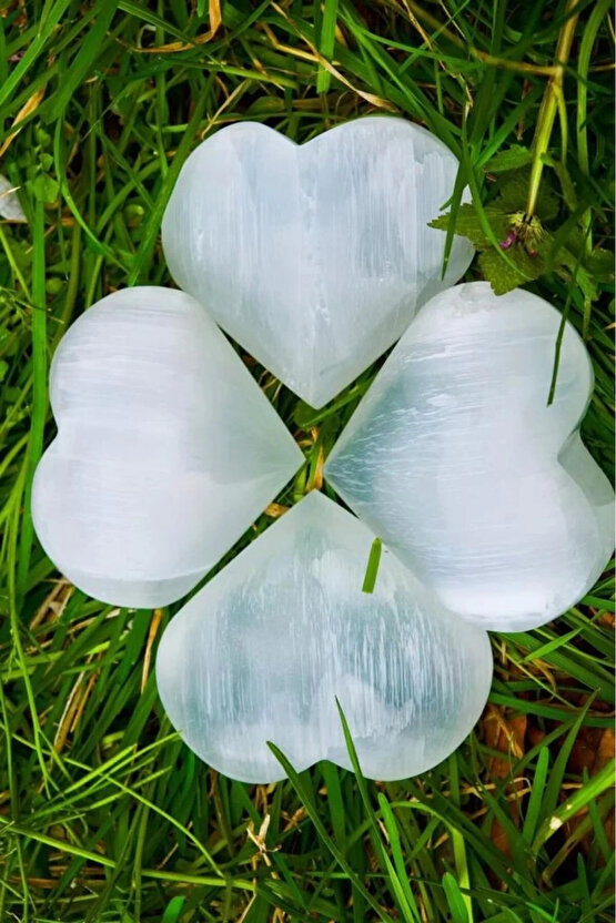 Sertifikalı Kalp Kesim Selenit Taşı