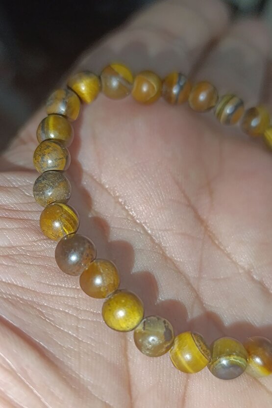 Kaplangözü Taşı 6 mm Mat Natural Doğaltaş Bileklik