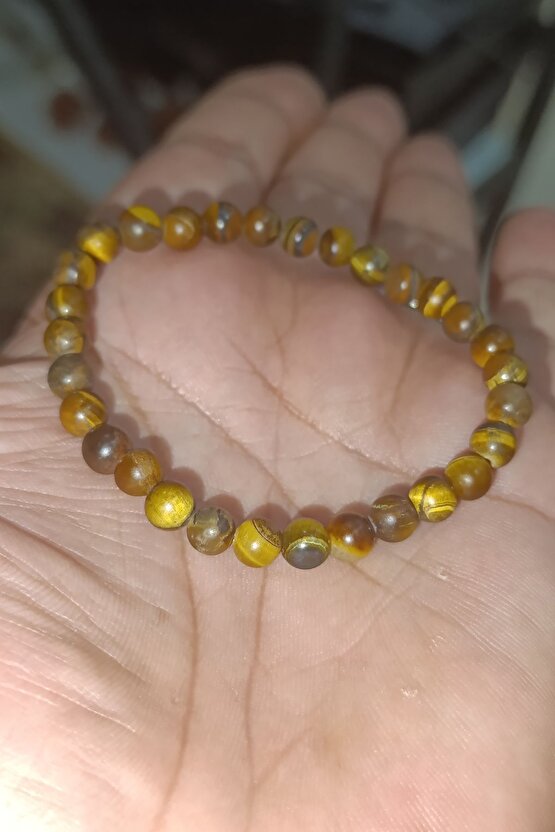 Kaplangözü Taşı 6 mm Mat Natural Doğaltaş Bileklik