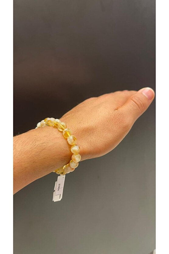 AuraStone Sitrin 8mm Doğaltaş Bileklik