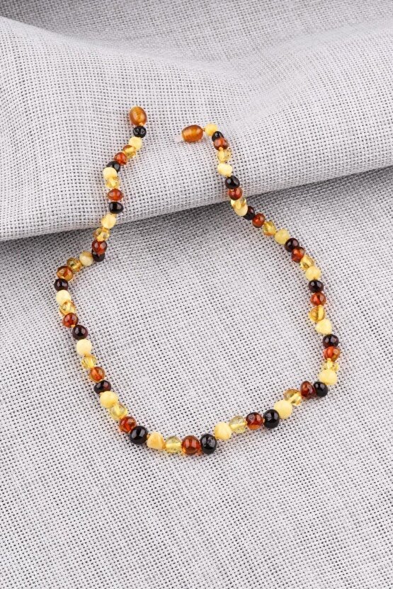 Bebek Kehribar Sıralı Kolye Model 2