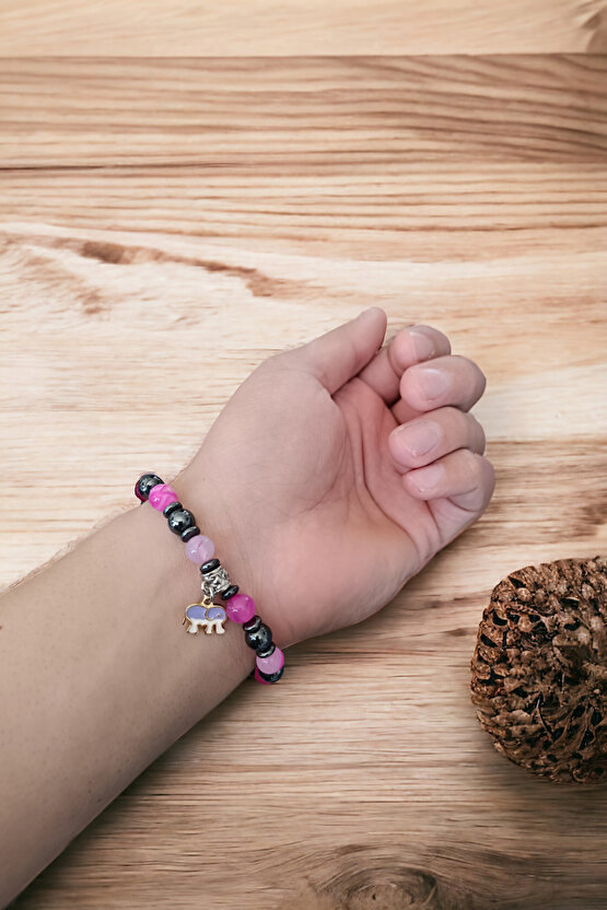 Para Bereket Tılsım Bilekliği Sitrin Taşı Akik Taşı Hematit Taşı Bilekliği Doğal Taş Bilekliği