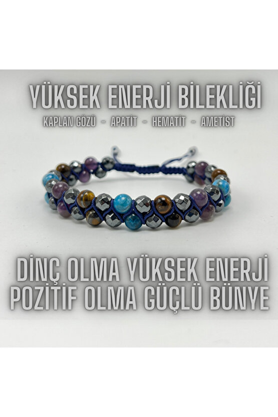 SERTİFİKALI Kan Taşı Kaplan Gözü Doğal Taş Bileklik 6mm Misinalı