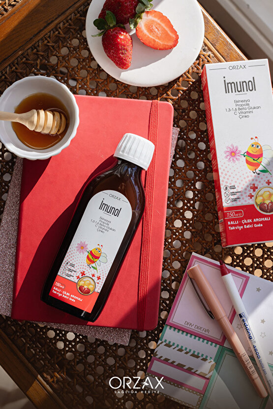 Imunol Ballı Çilek Aromalı Şurup