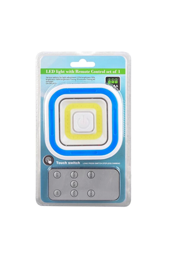 Art002 K01 Pm-6937 Cob Ledli Pilli Uzaktan Kumandalı Tekli Lamba Bernami Yeni