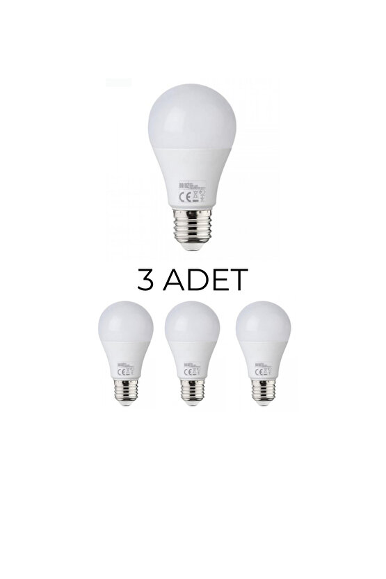 Premier-9 Led Ampul 9W E27 Duy Beyaz Işık  (6400K) - 3’lü Paket