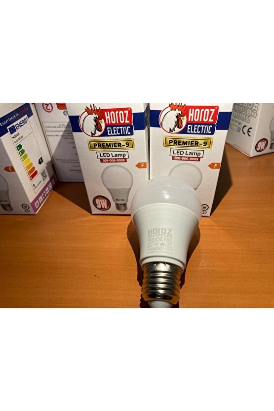 Premıer-9 9watt Led Ampul Beyaz Işık 10 Adet