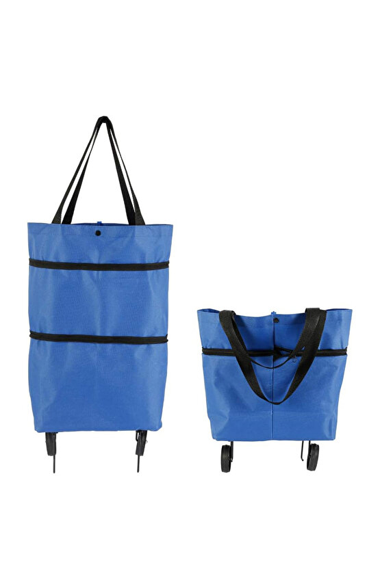 N2mt1c Sn-14669 Tekerlekli Katlanabilir Pratik Pazar Çantasi