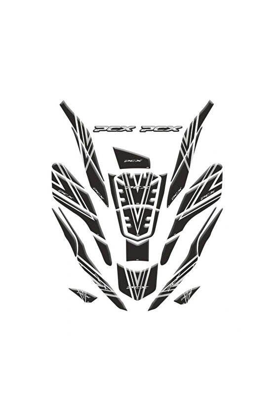 HONDA PCX 2021 - 2023 UYUMLU TANK PAD SET 001