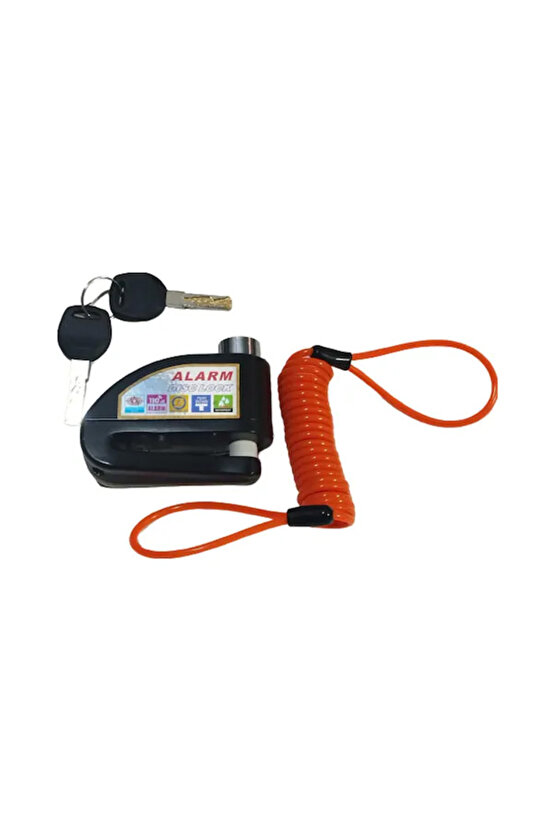 Disk Kilidi Alarmlı 110 Desibel Renkli Disk Kilit(TÜM RENKLERDEN KARIŞIK GÖNDERİLİR) 7mm