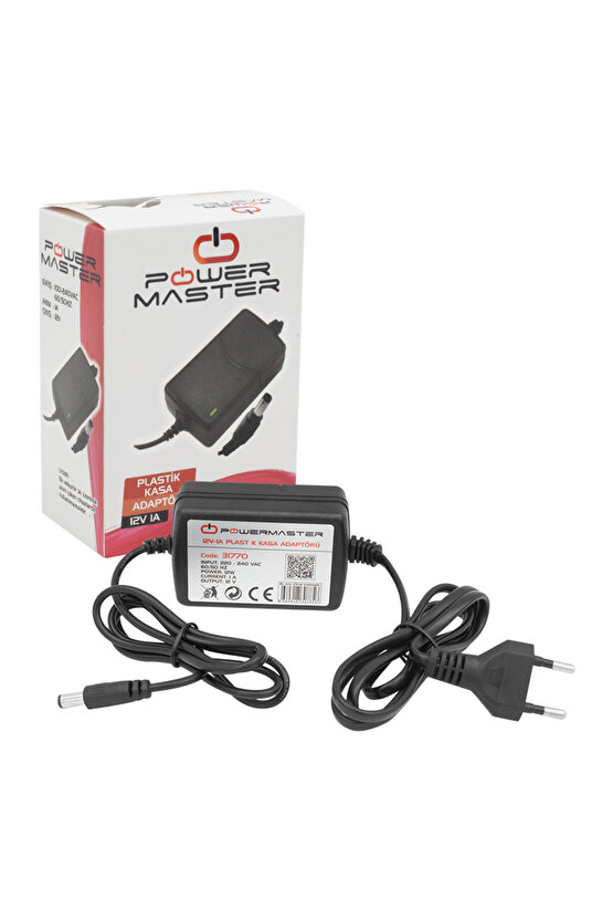 PM-31770 12 Volt - 1 Amper - 12 Watt 5.5*2.5 Mm Uçlu İki Ucu Kablolu Masaüstü Adaptör
