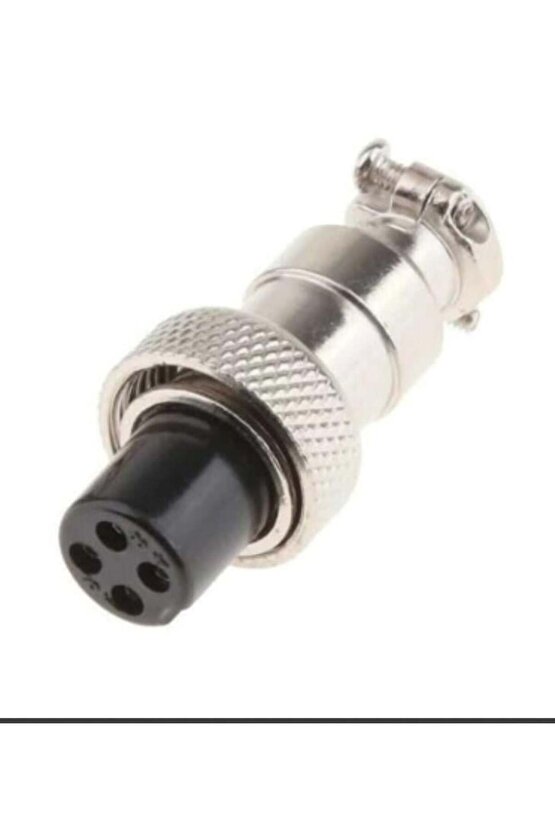 4 PİNLİ DİŞİ MAYK FİŞ (M12 - 12MM)