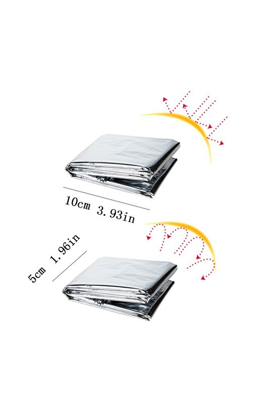 Kamp, Yürüyüş, Askeri Kullanım İçin Açık Hava Acil Durum Termal Battaniye Alüminyum Kurtarma Perdesi