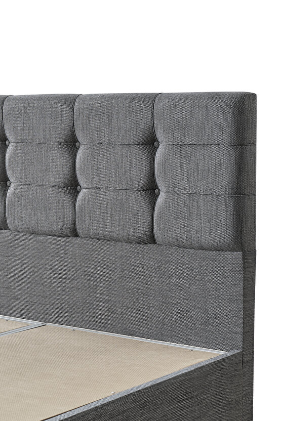 Mimoza Modeli Çift Kişilik Full Ortopedik Yataklı Sandıklı Baza ve Başlık Takımı 3 lü Set