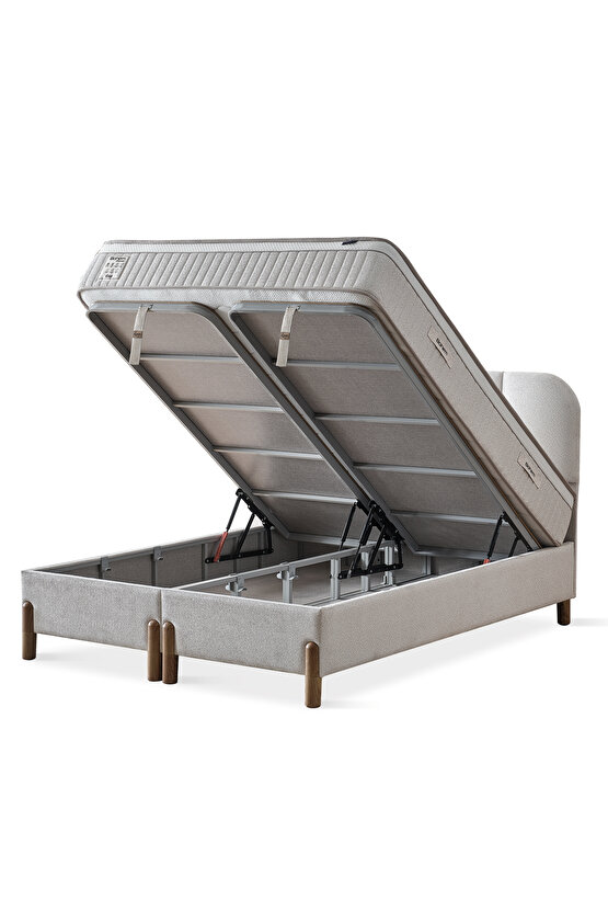 Bohem Prime Çift Kişilik Konfor Seti – Pocket Yaylı Yatak + Sandıklı Baza + Başlık