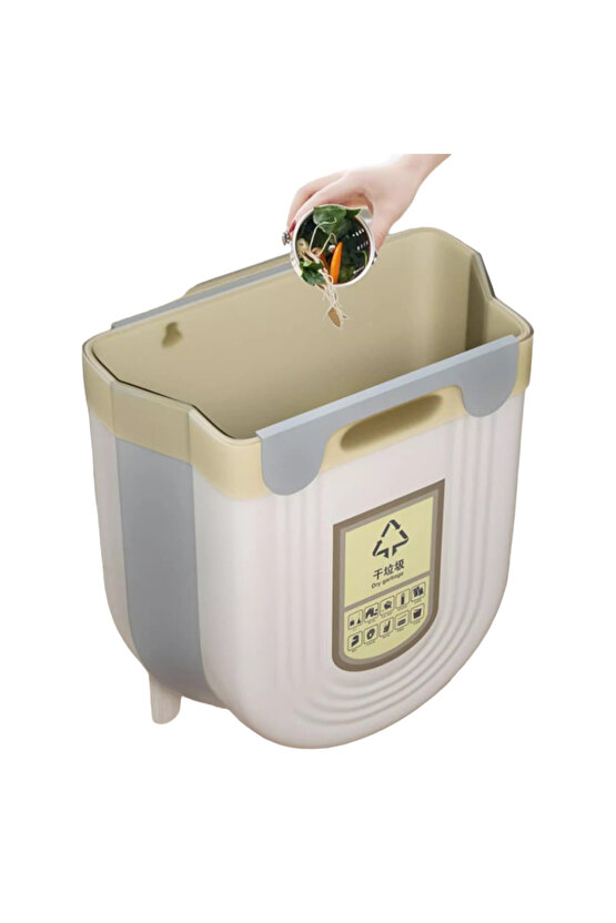 KATLANABİLİR KÖRÜKLÜ MUTFAK ÇÖP KOVASI (4202)