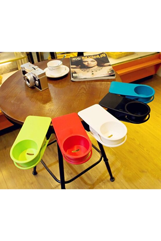 Ofis Masa Kenarı Bardak Tutucu Büyük Boy Dergi Not Tutucu Kıskaç