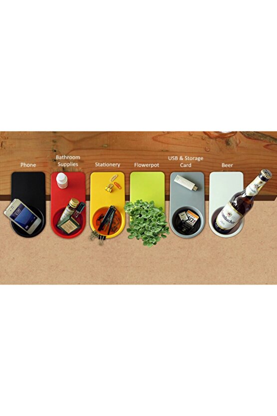 Ofis Masa Kenarı Bardak Tutucu Büyük Boy Dergi Not Tutucu Kıskaç