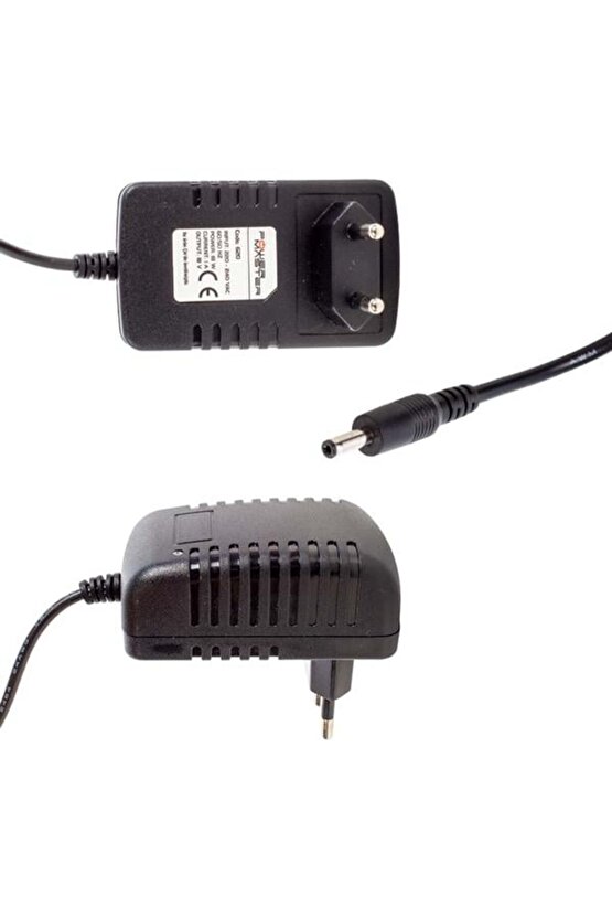 Powermaster Pm-620 18 Volt - 1 Amper 3.5*1.35 Mm Uçlu Plastik Kasa Priz Tipi Adaptör