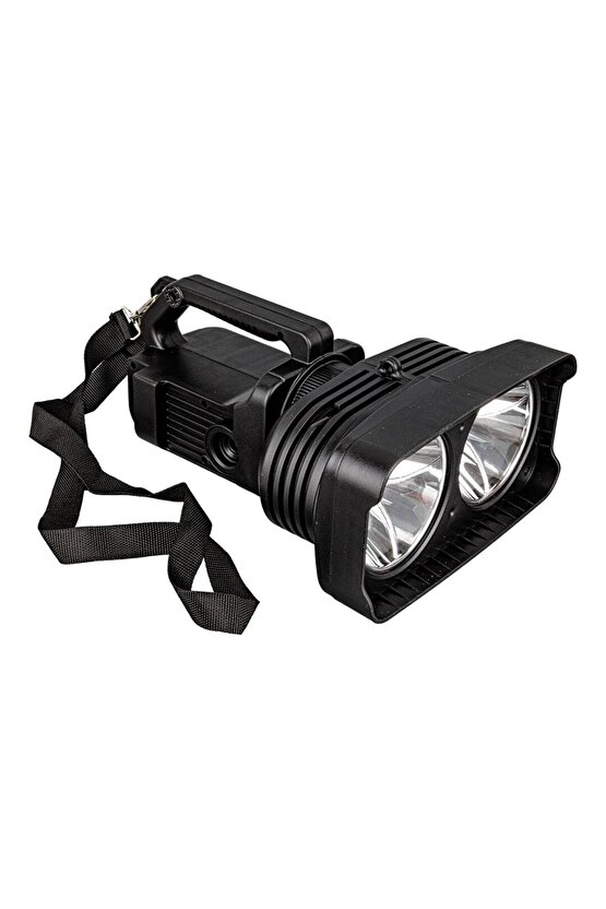 SÜPER PARLAK PİLLİ - ŞARJLI - 4 FARKLI MOD SEÇENEKLİ BATTAL BOY EL FENERİ W5123 (5273)