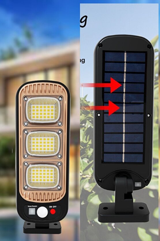 MERCANMM® Sensörlü Güneş Enerjisi İle Şarj Olabilen Duvara Monte Solar Aydınlatma GL-84069