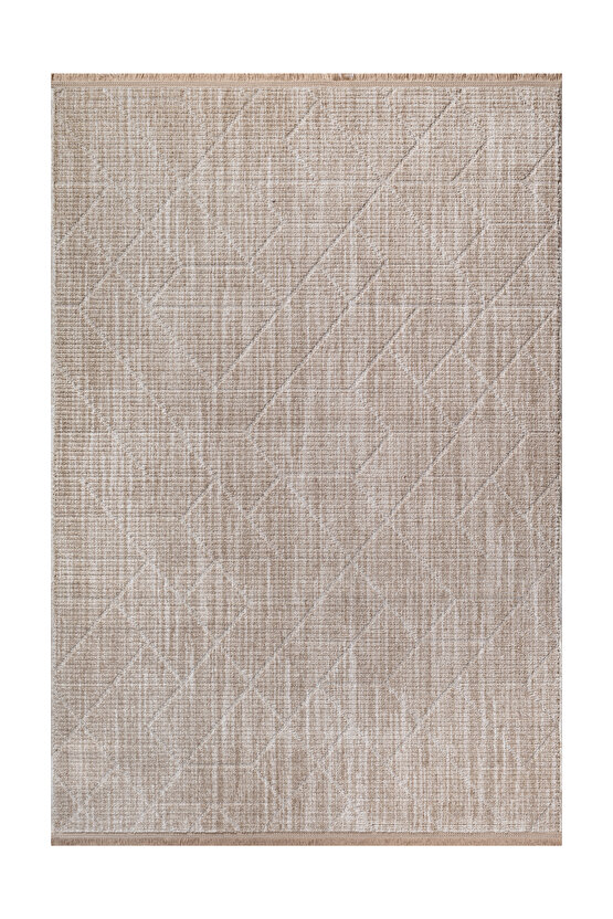 Yalın Bukle Salon Halısı Hav Vermez Mutfak Halısı Çocuk Odası Halısı Koridor 5579 BEJ