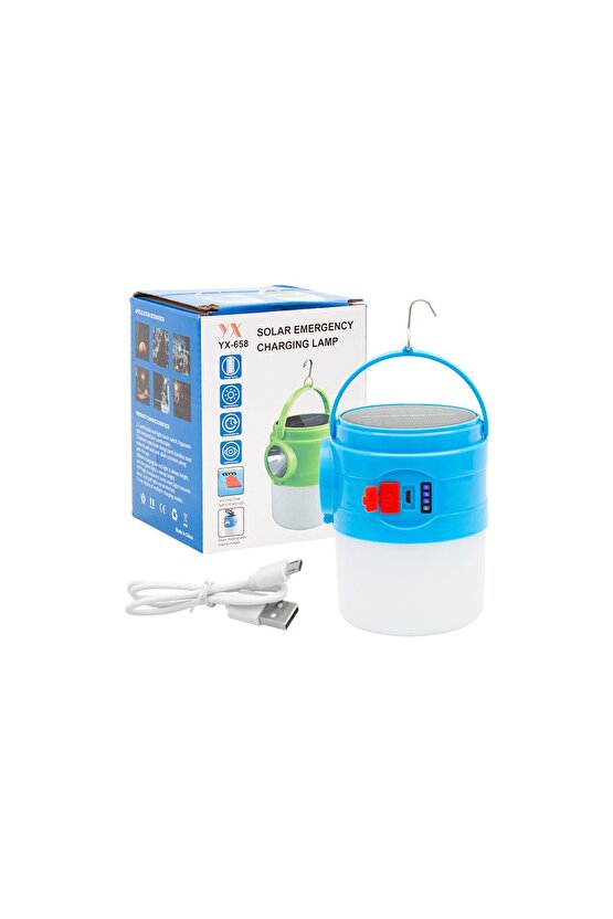 PM-17840 100W Çok Fonksiyonlu Solar Acil Durum Lambası