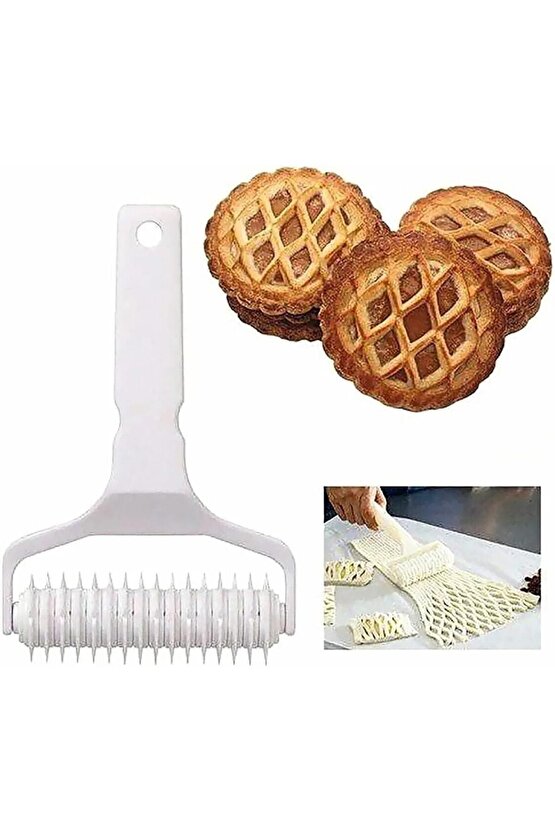 SPRENDA Büyük Boy Kafes Şekilli Hamur Kesici Rulet Tart Kesme Aparatı