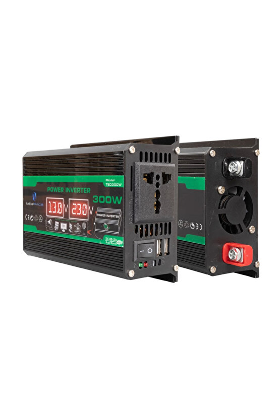 Alaçı İthalat Newface Ted300w Dijital Ekran 12 Volt 300 Watt Modıfıed Sınus Power Inverter