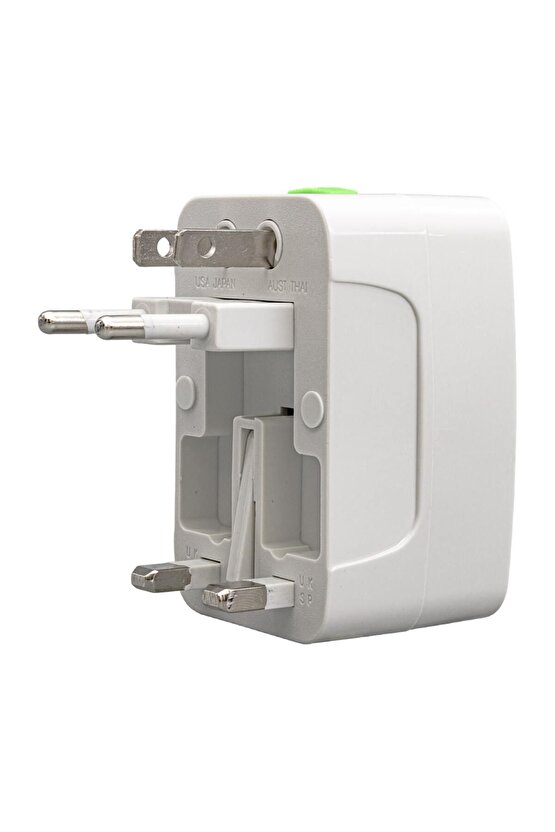8ut1k0 Pm-2886 Universal Çoklu Priz Çevirici Seyahat Adaptör (125V-250V-6A-13A)