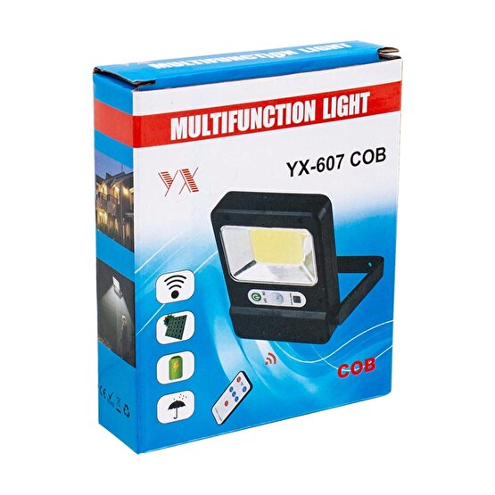 COB LEDLİ SOLAR PANELLİ ÇOK FONKSİYONLU LAMBA (K95)