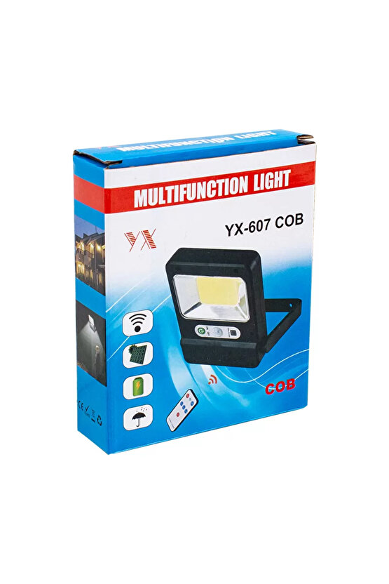 COB LEDLİ SOLAR PANELLİ ÇOK FONKSİYONLU LAMBA (4202)