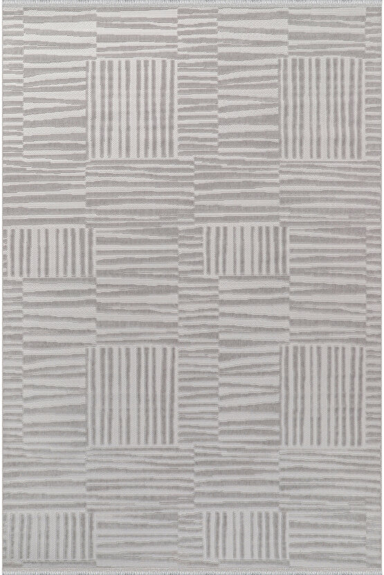 Bambu Yumuşak Halı Salon Mutfak Koridor Kesme Yolluk Dokuma Makine Halısı Art Gri