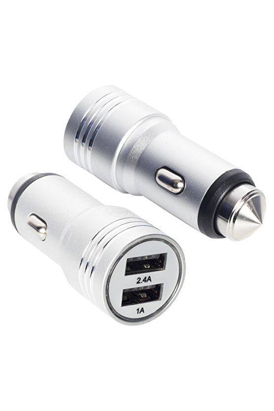 POWERWAY X-633 ÇİFT USBLİ 3.1 AMPER METAL ÇAKMAKLIK ARAÇ ŞARJ CİHAZI
