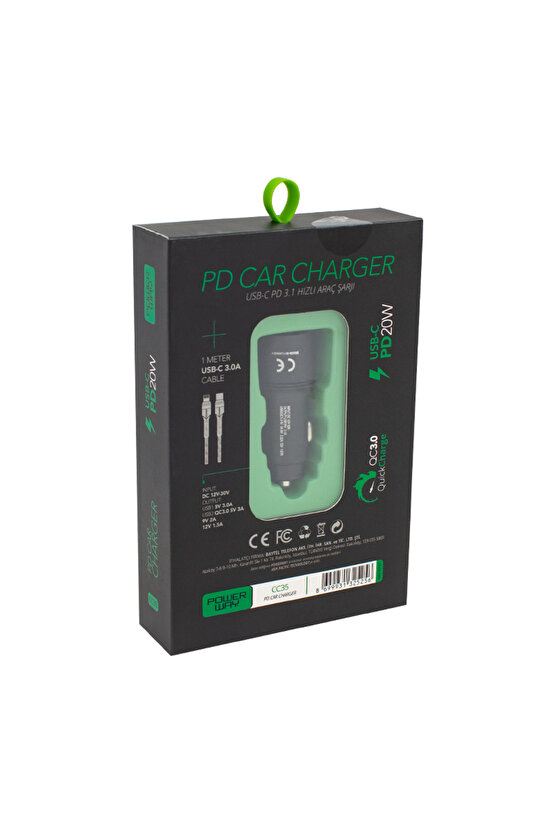 Magnes Cc35 Yeni Nesil Usb-c (İPHONE TO TYPE-C) Araç Şarj Seti (PD18W)