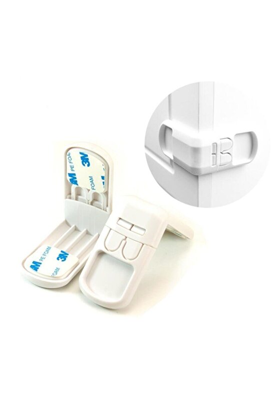 Çocuk Koruma Kilidi 2 Adet Köşe Bebek Güvenlik Kilit Dolap Çekmece Kilidi