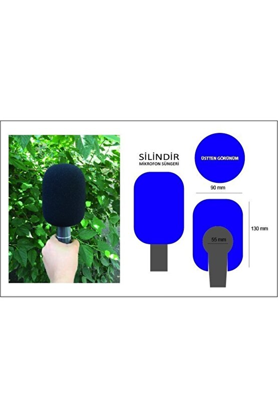 3gen Logosuz Standart El Mikrofon Süngeri D4104