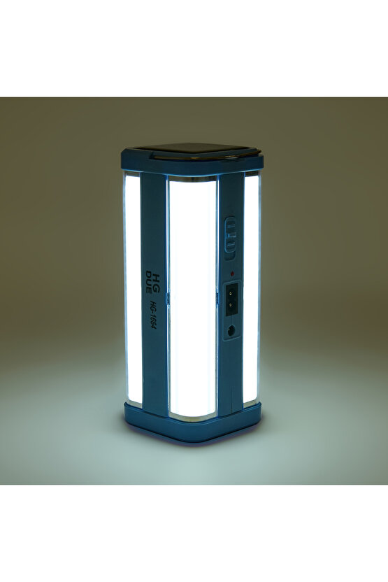 80SMD HG-1664 Şarjlı Işıldak - Mavi - 20 cm