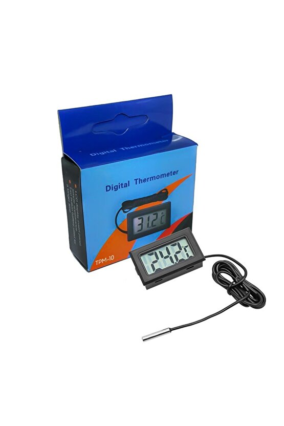 STD LR44 PİLLİ PANO TİPİ DİJİTAL TERMOMETRE (4767) Klasik ( TEKLİDİR )