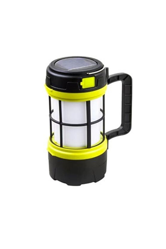 7 Farklı Mod Powerbank Özellikli Solar Kamp El Feneri Işıldak - Kırmızı Beyaz Led